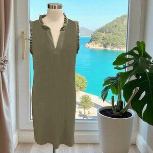 Michael Kors Ruffle Trim Sleeveless Dress